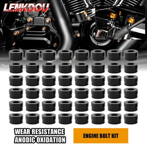 For Harley 48pcs Motor Engine Transmission Bolt Cover Kits Touring Dyna Softail - Picture 1 of 9