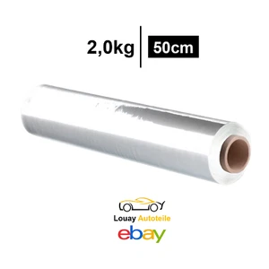 1x Rolle Stretchfolie Durchsichtig Palettenfolie 50cm Verpackungsfolie 2kg - Bild 1 von 1