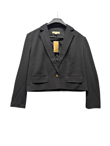 Blazer Michael Kors nero cropped donna taglia L giacca corta carriera nuovo con etichette prezzo al pubblico consigliato dal produttore $ 165