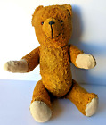 HONEY BROWN TEDDY BEAR. EXCELSIOR STUFFED ARTICULATED ANIMAL PLUSH, PADDED FEET