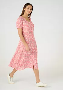 Button-through Dress Damart Women Large Items Flared Short Sleeves - Picture 1 of 10