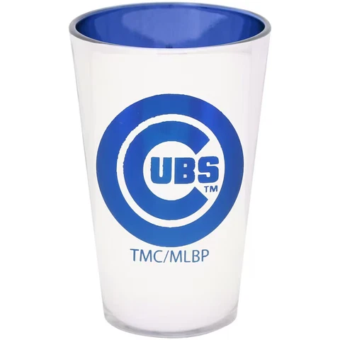 Chicago Cubs MLB Aluminum Electroplated Beer Pint Glass Cup 16 oz Cover