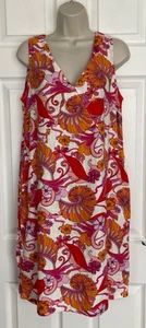 NEW NEXT Ladies Paisley Printed Linen Blend Summer Shift Dress Size 12 - Picture 1 of 3