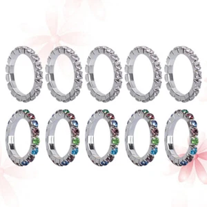 10 Pcs Rhinestone Toe Ring Girl Zehen Frau Zehenring Für Mädchen - Bild 1 von 11