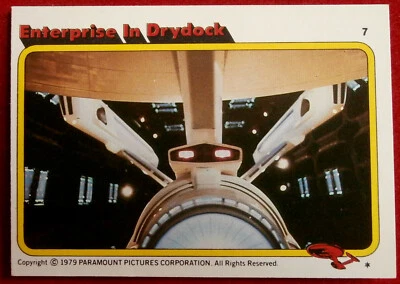 STAR TREK - MOVIE - Card #07 - ENTERPRISE IN DRYDOCK - TOPPS 1979 - Image 1 of 2