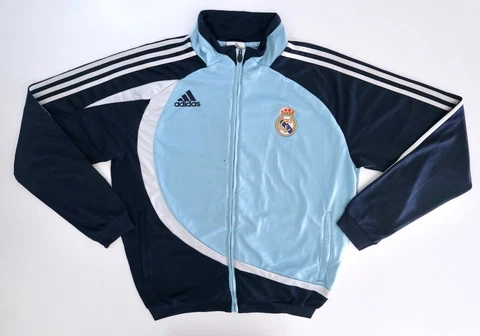 REAL MADRID CF 2007/08 ADIDAS Training Football Jacket M Vintage Full Zip Top Cover