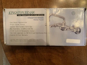 Kingston Brass KS313C Kitchen Faucet Adjustable Center Wall Mounted 2.2 GPM /NIB - Picture 1 of 8