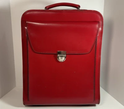JACK GEORGES Negocios Maletín Rodante para Laptop Cuero Rojo ¡BONITO ENVÍO GRATUITO! Foto 1 de 4