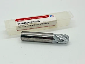 PCT Carbide Ball Nose End Mill - 1/2 x 1/2 x 5/8 x 2-1/2, 5FL, RH, Ball - Picture 1 of 2