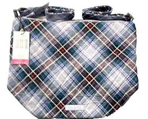 Vera Bradley Bucket Crossbody Snowy Plaid NWT MSRP $79 (39267) - Picture 1 of 8