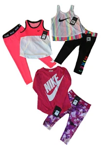 NWT NIKE W/W.O. DRI-FIT Legging & Tops 2PC Outfits ASSRTD Styles Sz 4, 5, 6, 6X - Picture 1 of 15
