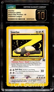 CGC 10 PRISTINE Snorlax Z # 49 WOTC Black Star PROMO Pokemon Card 081 - Picture 1 of 3