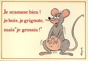 HUMOUR Je m'amuse bien! je bois, je grignote, mais je grossis ! - Picture 1 of 1