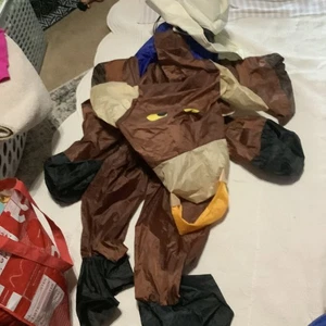 Erwachsene AUFBLASBARER STIER Overall Kostüm Einheitsgröße Rodeo Reiten Cowboy - Bild 1 von 4