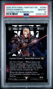 Zenos / Shinryu #0384 Magic MTG Final Fantasy Character Borderless PSA 10 - Picture 1 of 2