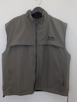 NWTF Hunting Vest Reversible Green Black Mens XXL Pockets Full Zip Turkey - Image 1 of 4