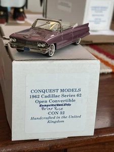 1/43 Scale 1962 Cadillac Series 62 convertible open (CON 32) Handcrafted. - Picture 1 of 22