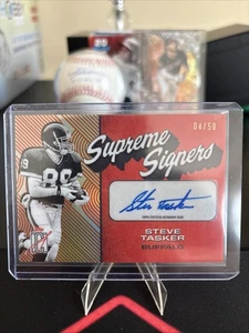 2025 Topps Signature Class Steve Tasker Auto # 4/50 🏈 - Picture 1 of 2