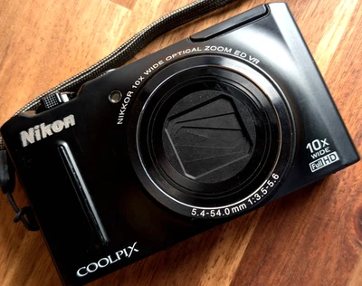 N MINT Nikon Coolpix S8100 Black Compact Digital Camera Works in English Japan - Image 1 of 4