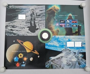 USPS 1st Hologram Press Sheet Space Achievement And Exploration Stamp Full Uncut - Picture 1 of 6