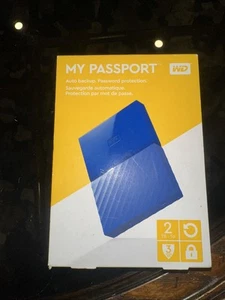 WD My Passport 2TB Portable External Hard Drive - Blue - Picture 1 of 3