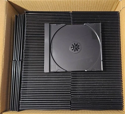 Lot 130 Replacement Black Trays Standard CD Jewel Case Memorex SMOOTH SPINE NM - Image 1 of 3