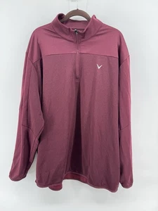 Callaway Opti Dri Herren XXXL weinrot Viertelreißverschluss Pullover Langarm Golf - Bild 1 von 7