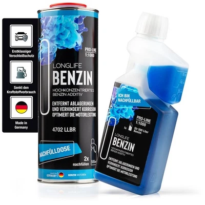 LIFETIME TECHNOLOGIES GMBH Longlife BENZIN Additiv Zusatz, Nachfüll-Set für 1500L Benzin LIFETIME Pro-Line