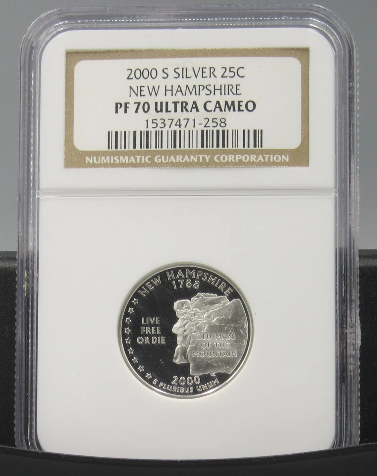 2000 S New Hampshire Silver NGC PF 70 UCAM - Image 1 of 1