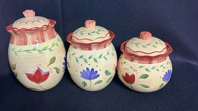 PFALTZGRAFF Napoli canister set and Cream and Sugar Set with spoon EUC - Image 1 of 4