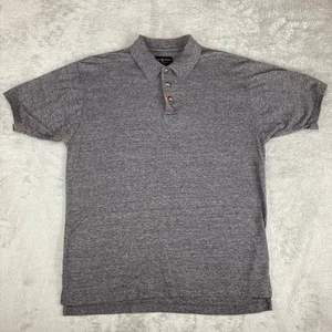 Consensus Polo Shirt Mens Medium Gray Heathered Cotton Casual Short Sleeve - Picture 1 of 8