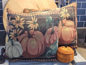 Juego de 2 Almohadas Tapiz Calabaza Otoño Otoño Otoño Decoración del Hogar - Imagen 1 de 6