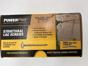 Powerpro Structural Lag Schrauben 5/16x3 1/2" 40 Stk. 48954 - Bild 1 von 4
