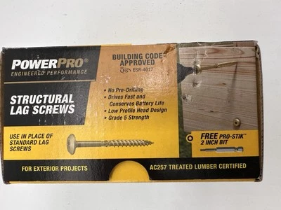 Tornillos de retardo estructural Powerpro 5/16x3 1/2” 40 un. 48954 Foto 1 de 4