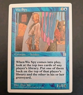 Wu Spy Portal Three Kingdoms MTG Regular Lightly Played  - Image 1 of 3