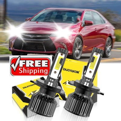 For Toyota Camry 1983-1998 1999 Front LED Headlight Kit High/Low Beam Bulbs - Изображение 1 из 4