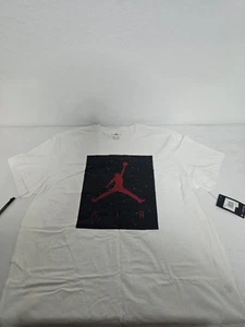 Air Jordan 4 Mens 2XL Tshirt White Black Red Retro 1 2 3 4 5 6 7 8 9 10 11 - Picture 1 of 3