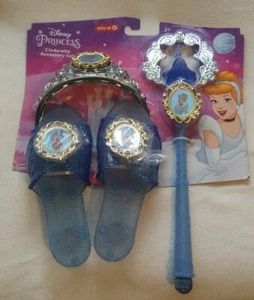 Disney Princess Cinderella Accessory Set  (Royal Tiara,Wand,andPair of Shoes)NEW - Picture 1 of 9