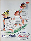 Original Print Ad 1955 Soli-Baby Shoes For Children Produced By Solitaire