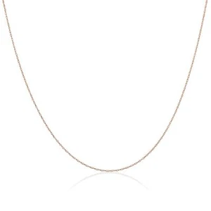 Rose Gold Plated Sterling Silver 14-28 Inch Prince of Wales Chain - Picture 1 of 63