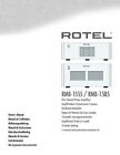 Rotel Rmb-1585 Amplifier Owners Instruction Manual