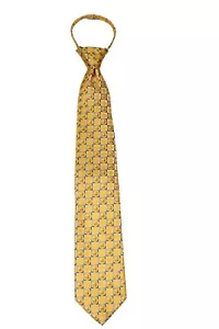 Men's Pattern Classic Pretied Zipper Necktie Formal Weddings Business Prom - Picture 1 of 3