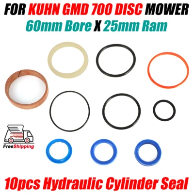 ZLYTOMORCYAL For KUHN GMD 700 Disc Mower Hyd Cyl Seal Replacement Kit 60mm Bore X 25 mm Ram