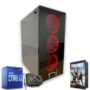 Gaming PC Windows 10 Pro i3-10100 16GB RAM SSD 240GB NVIDIA GT-1030 2GB CASE RGB - Bild 1 von 5