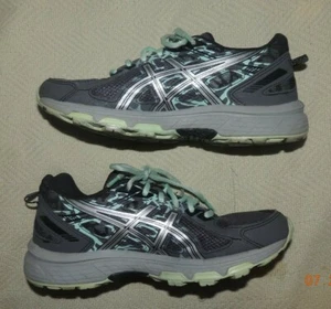 Asics Gel Venture 6 T7G6Q Castlerock Damen-Traillaufschuhe Größe 7 1/2 M gebraucht, in einwandfreiem Zustand - Bild 1 von 10