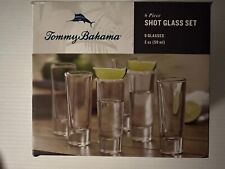 Shot Glass-TOMMY BAHAMA Shot Glass Set of 6 Glasses New in Box 2oz- Heavy- Nice!