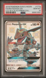 2018 Sun & Moon Celestial Storm Rayquaza GX Full Art #177a PSA 10 Gem Mint - Picture 1 of 2