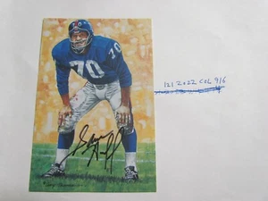 Sam Huff Signed Goal Line Art Card Pro Football Hall of Fame Limited Edition - Picture 1 of 2