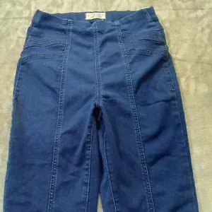 Free People We The Free Feel Alright Skinny Cropped Jeans 28 Elastic Seamed Dark - Picture 1 of 13