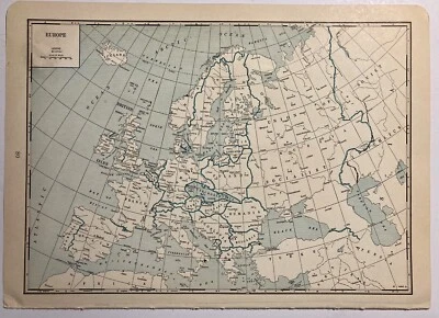 Mapa antiguo 1935 J Thomas Co Europa Rusia Bulgaria Francia Italia Polonia Hungría Foto 1 de 4